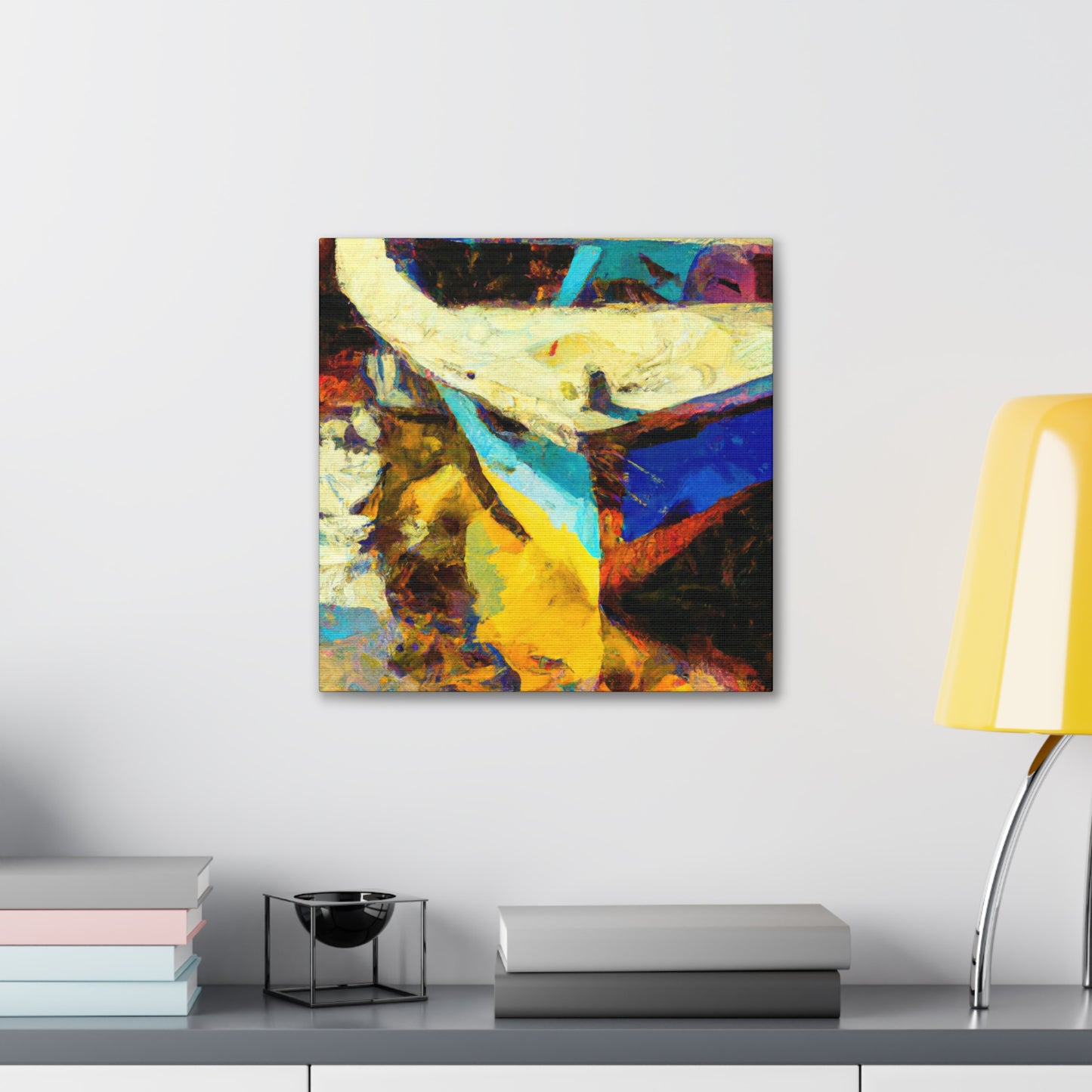 Dinghy in Moonlight. - Canvas