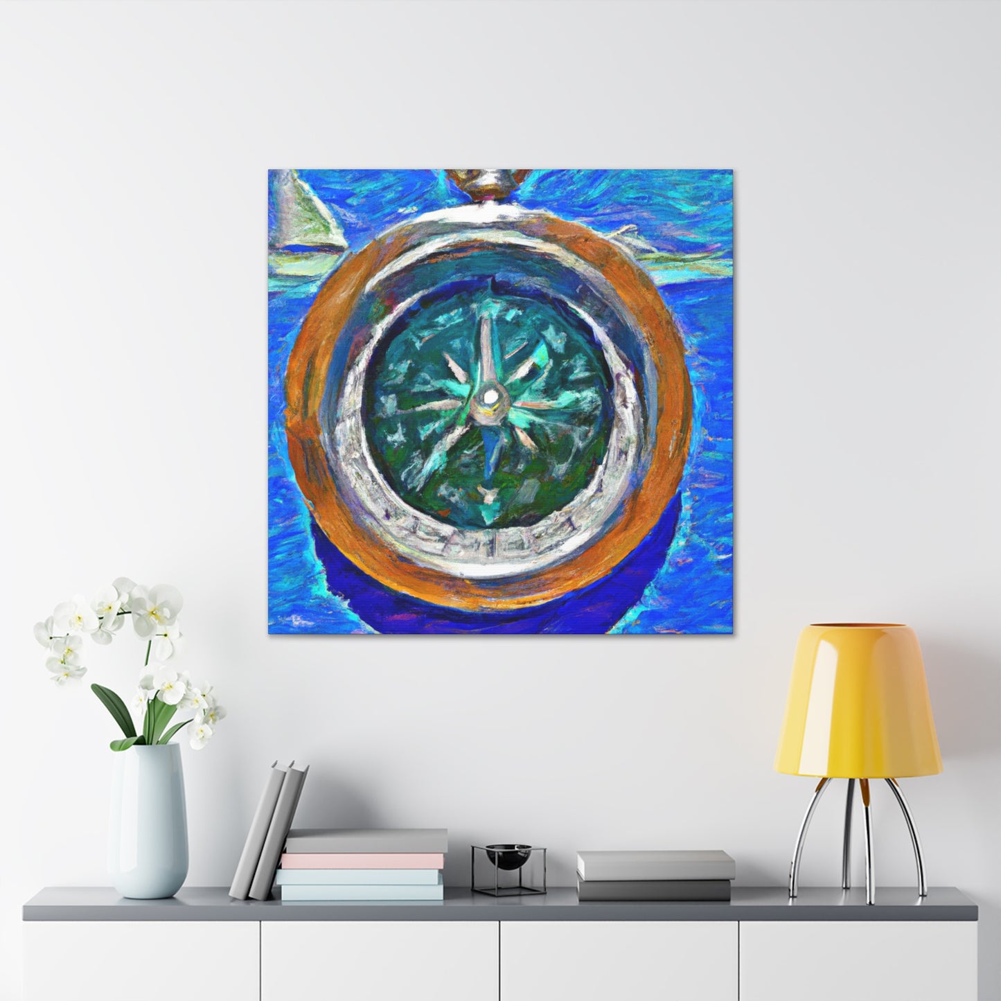 "Compass and Impressionism" - Canvas