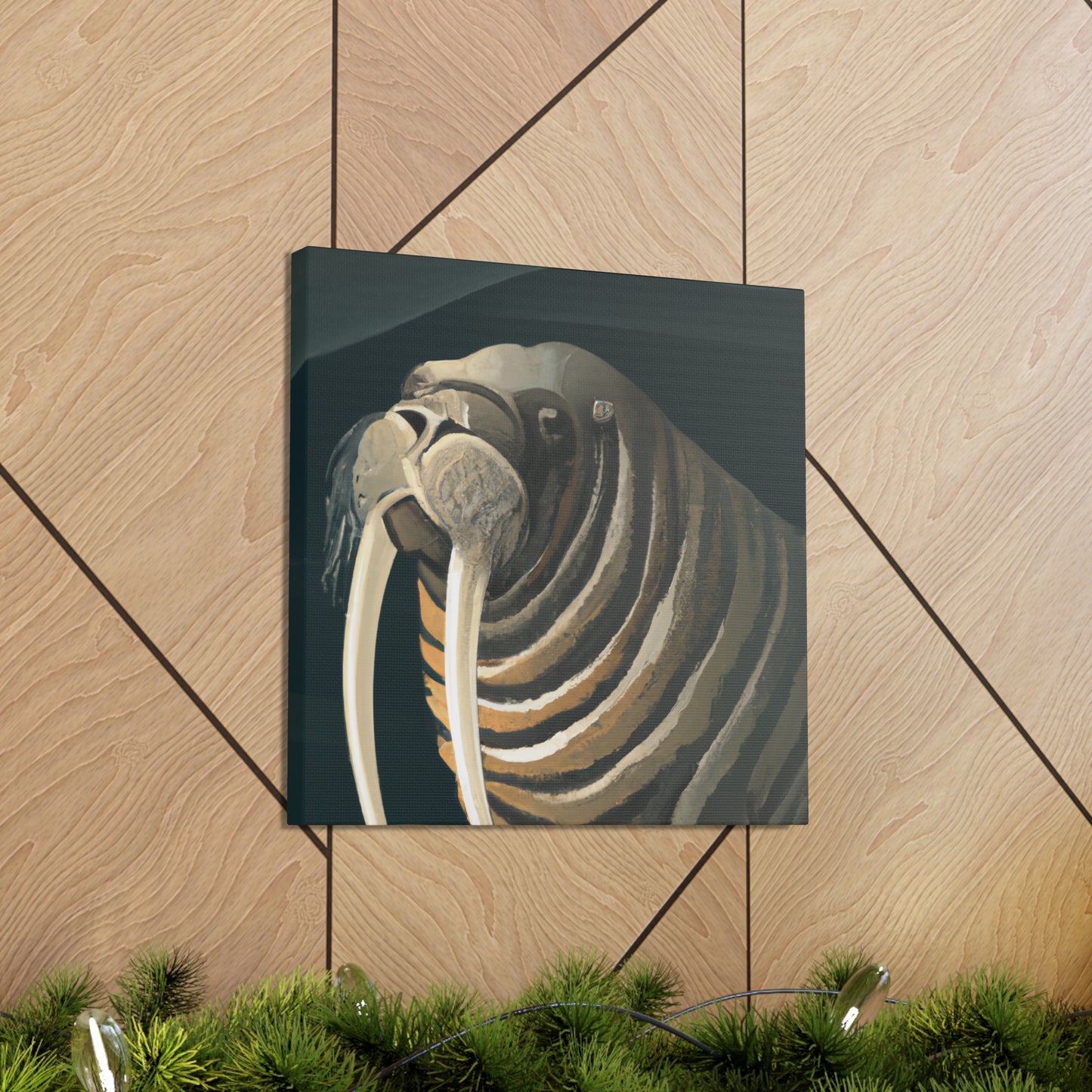 "Walrus in Moonlight Pose" - Canvas