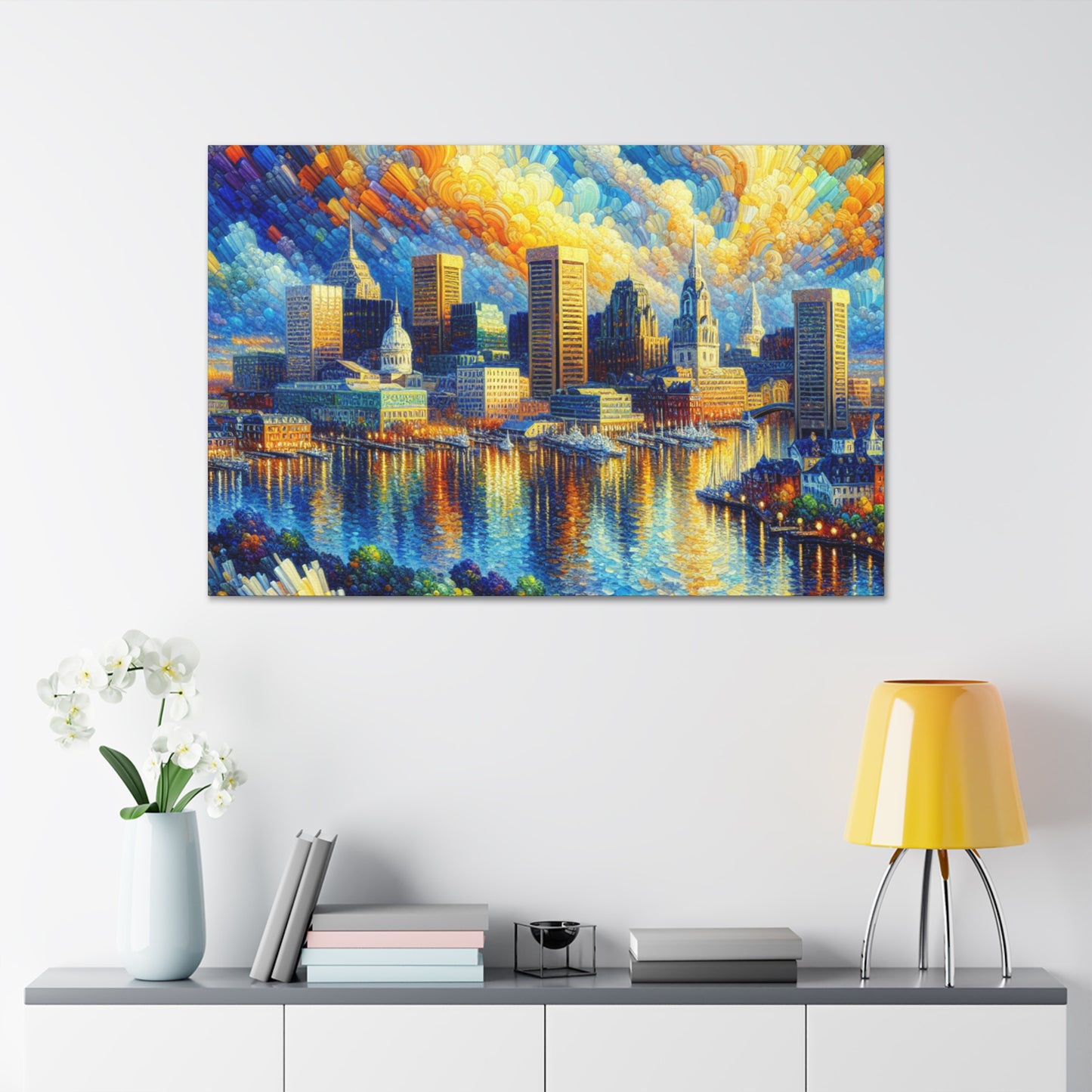 Harbor Hues of Baltimore - Canvas