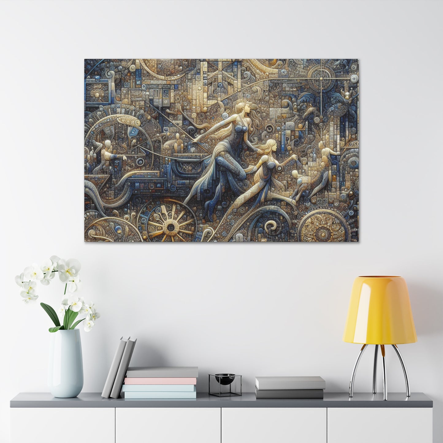 "The Buskers' Melodic Symphony" - Canvas