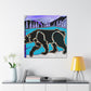 Bear in Moonlit Wood - Canvas