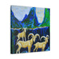 Mountain Goat Expressionism - Canvas