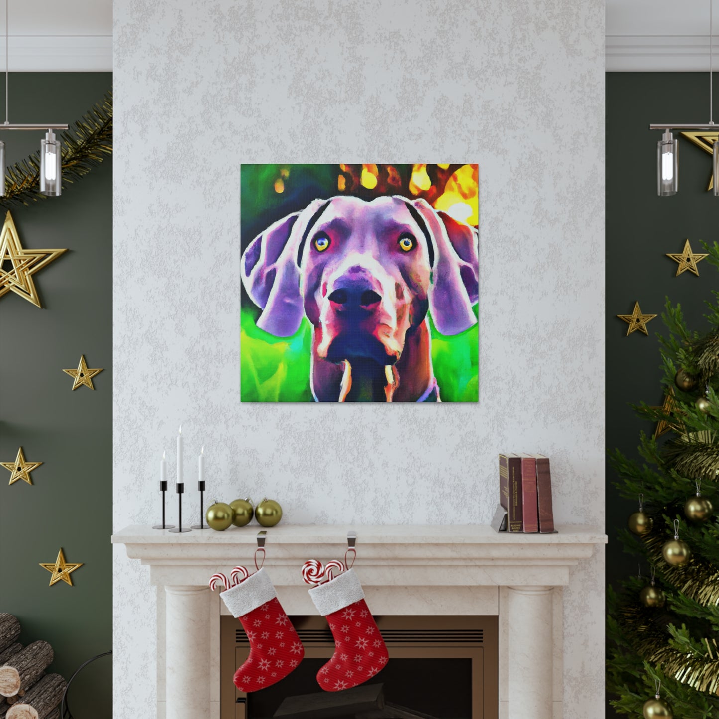 Weimaraner Wonderland - Canvas