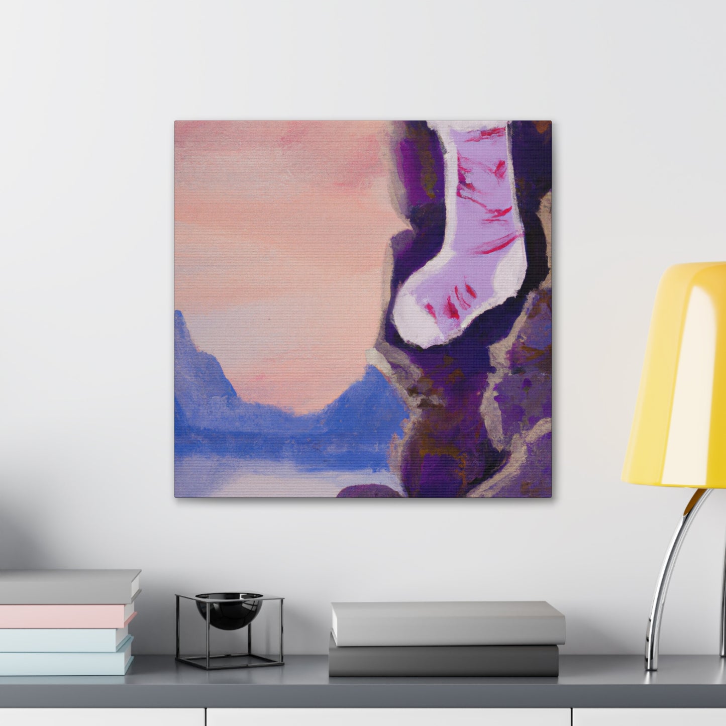 "Stocking in Moonlight Gloom" - Canvas