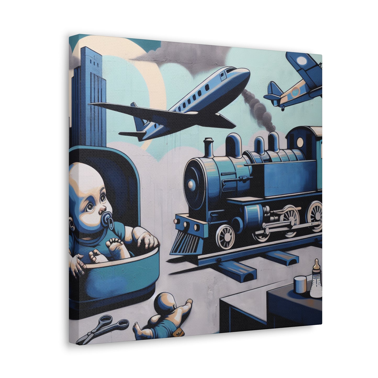 Whispering Wheels and Wings - Canvas