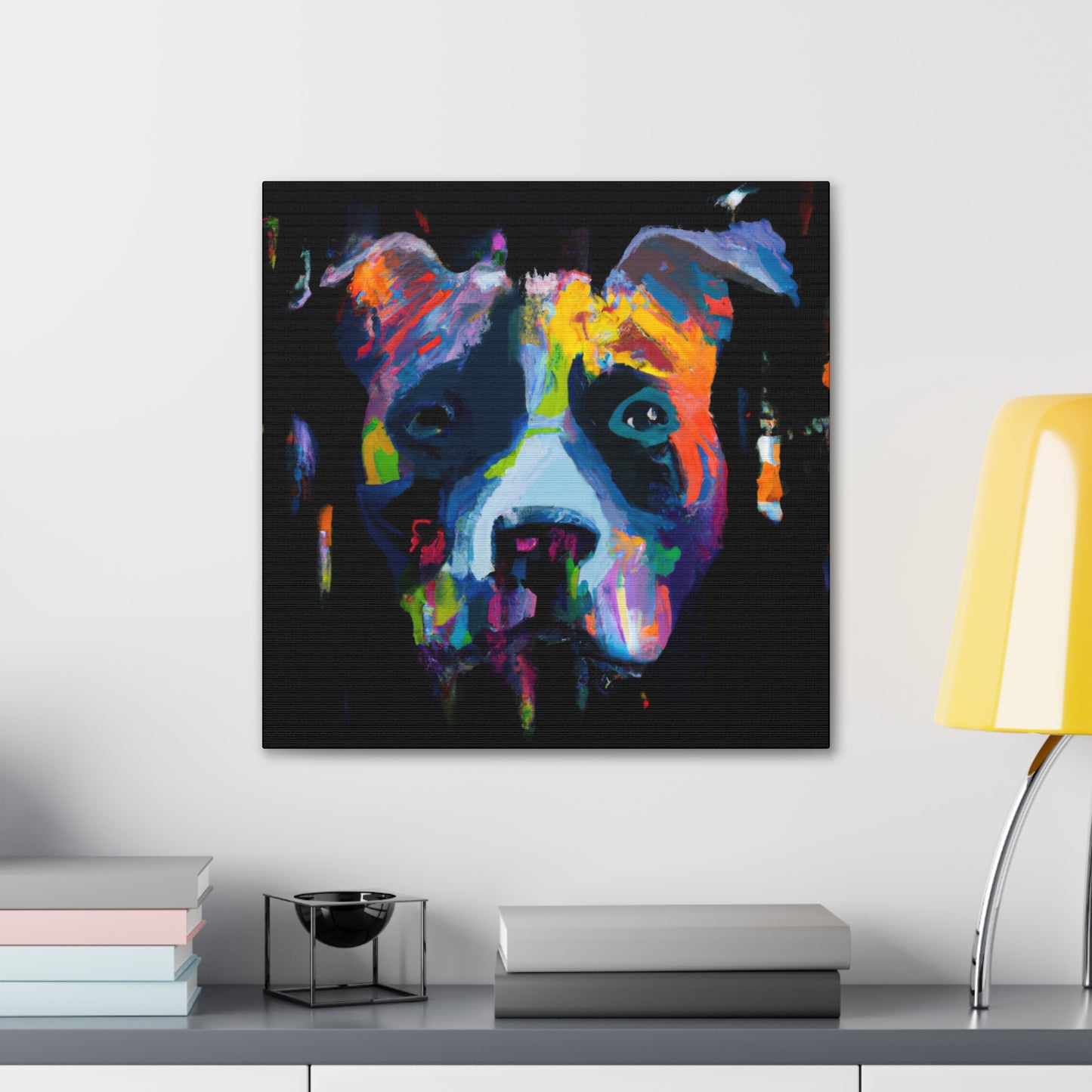 Pitbull Power Pose. - Canvas