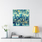 "Enigmatic Metropolis Unveiled" - Canvas