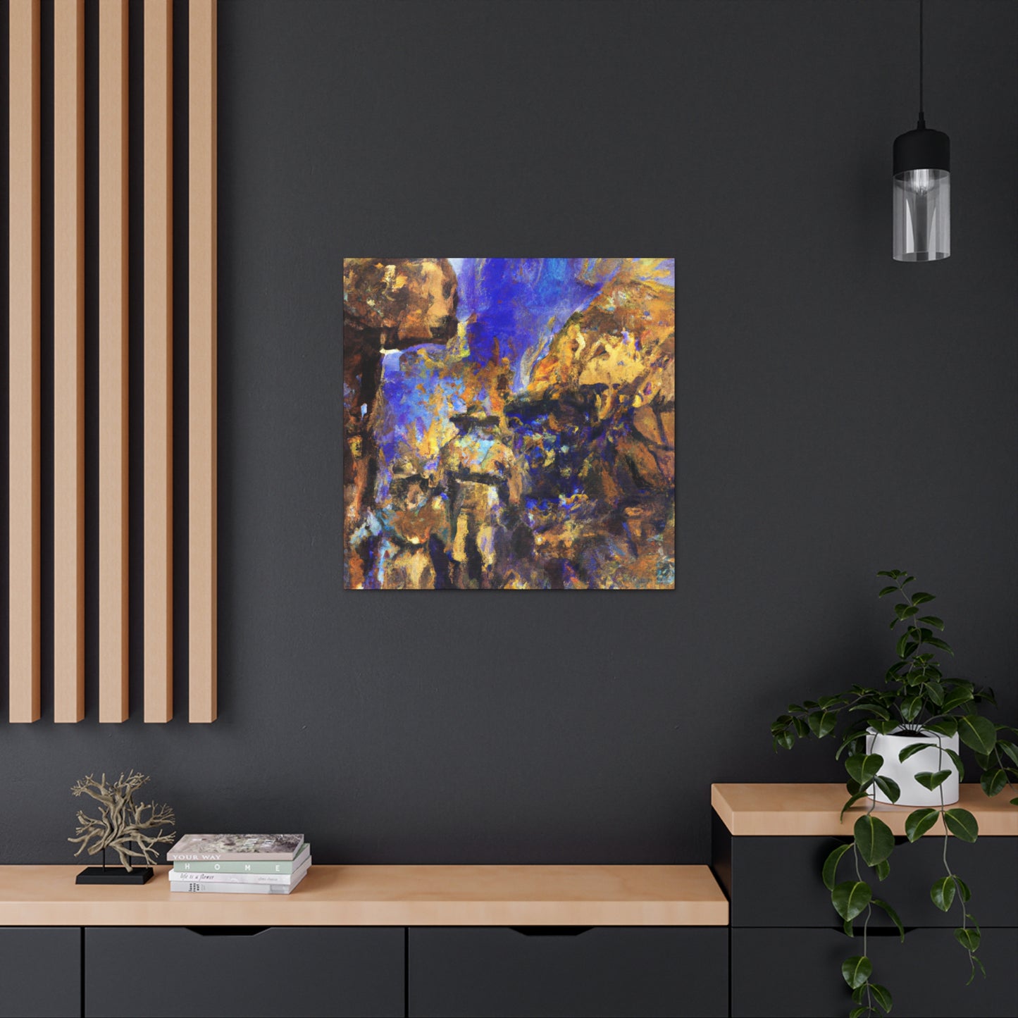 "Golden Minescape Impression" - Canvas