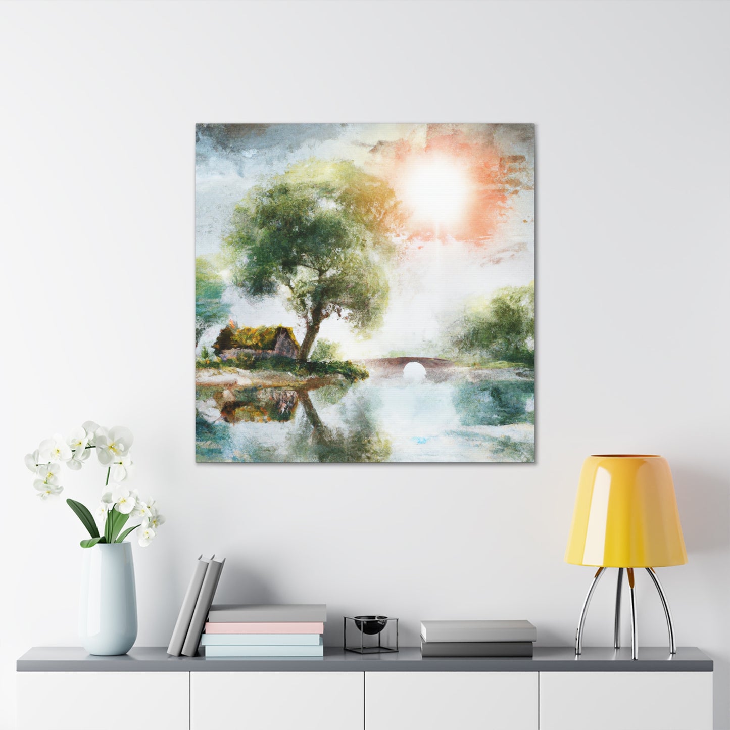 Misty Morning Reflections - Canvas