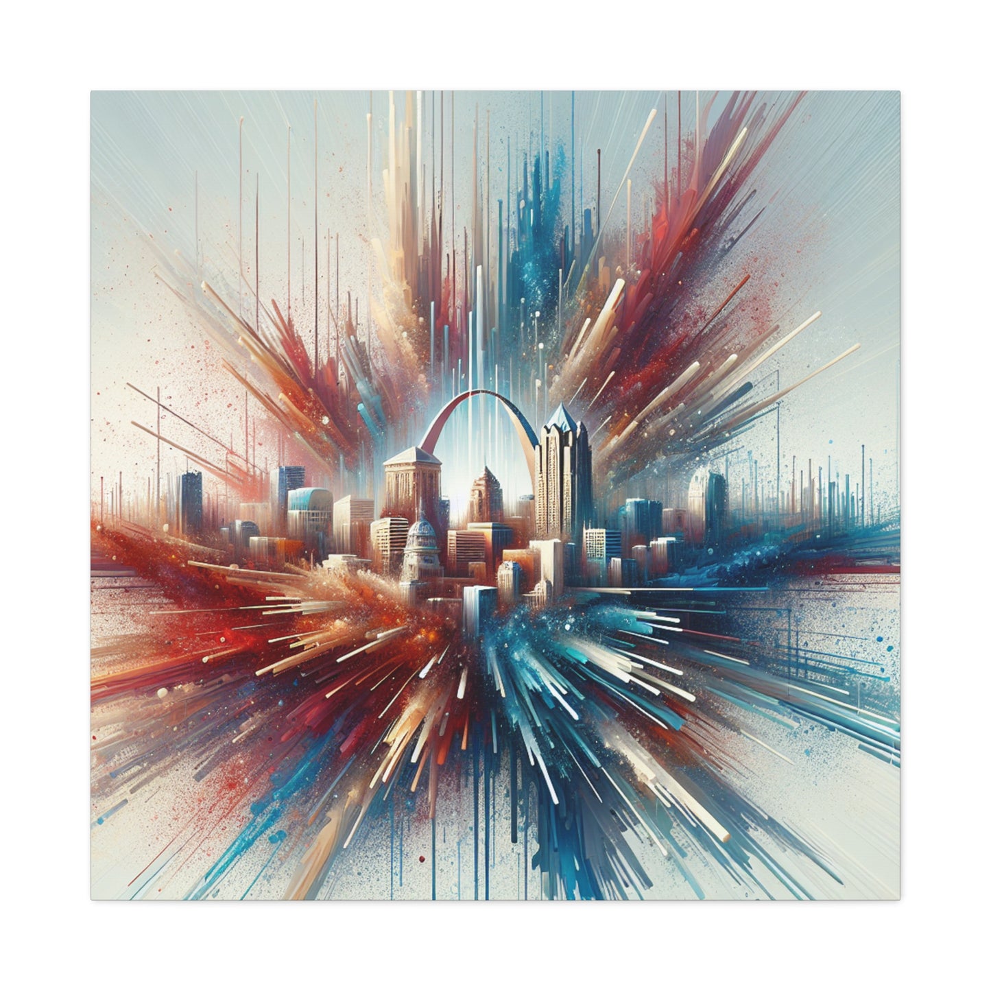 "Cityscape Serenade: Melting Horizons" - Canvas