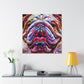 "Playful English Bulldog" - Canvas