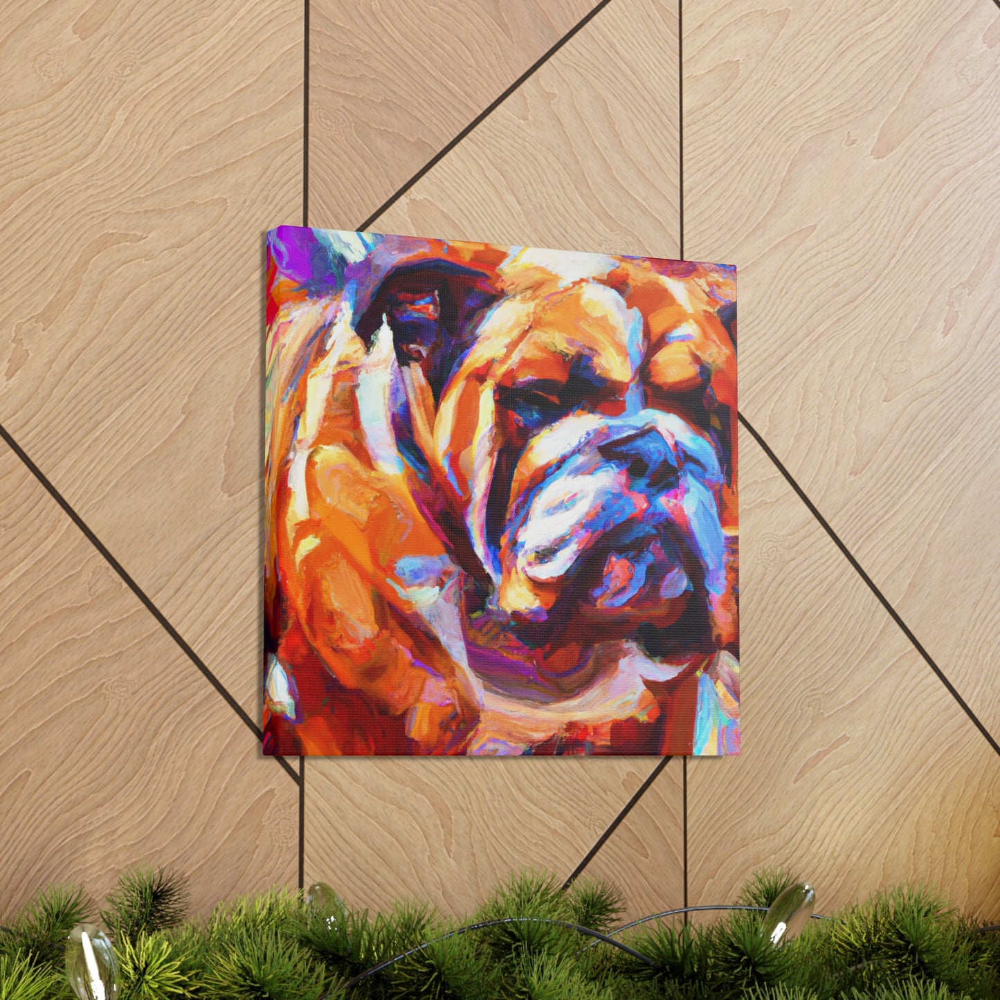 "Bulldog in Impressionism" - Canvas