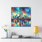 "Charlotte's Vibrant Urban Canvas" - Canvas