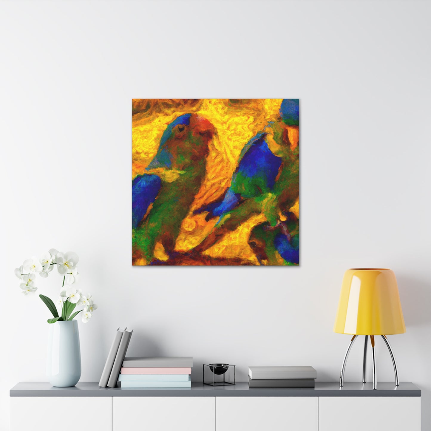 "Conures in Impressionism" - Canvas