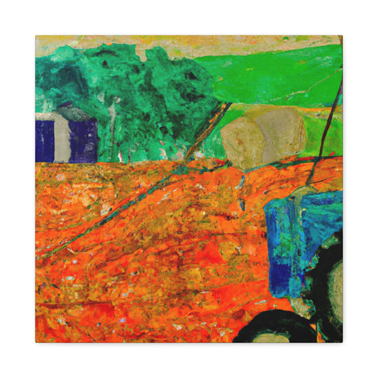 "Harvesting with the Haybaler" - Canvas