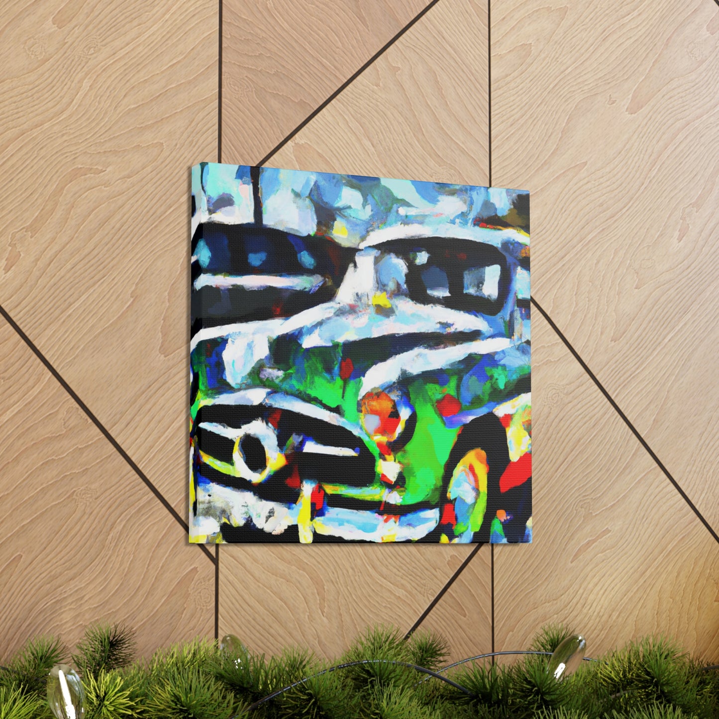 "Cars In Motion Painting" - Canvas