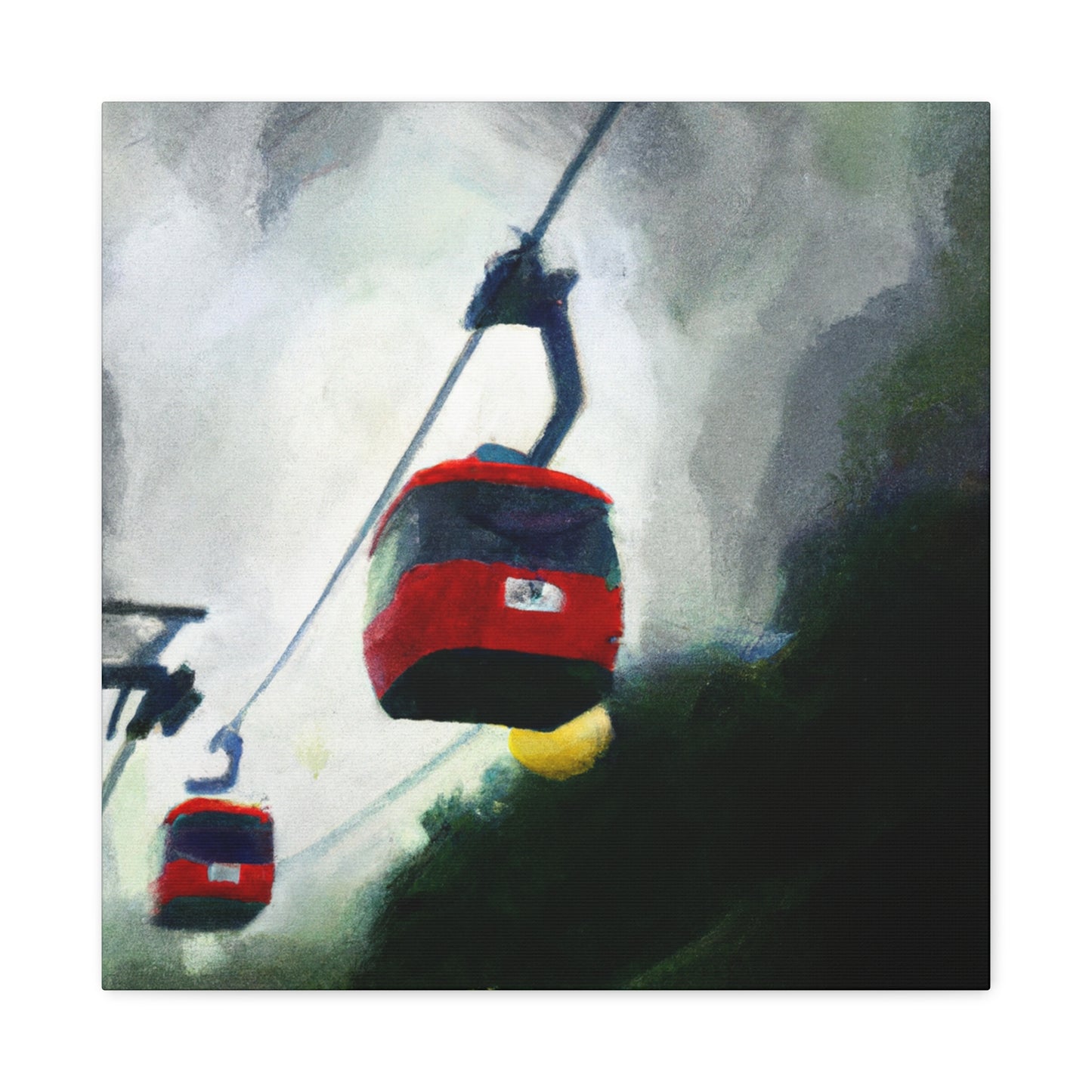 Cable Cars in Moonlight - Canvas