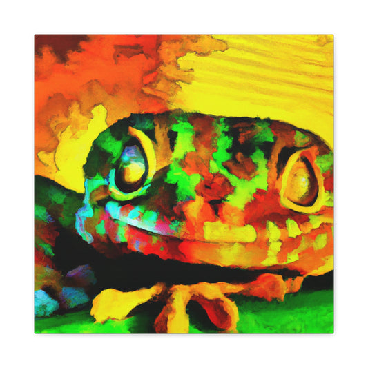 Gecko in Sunset Glow - Canvas