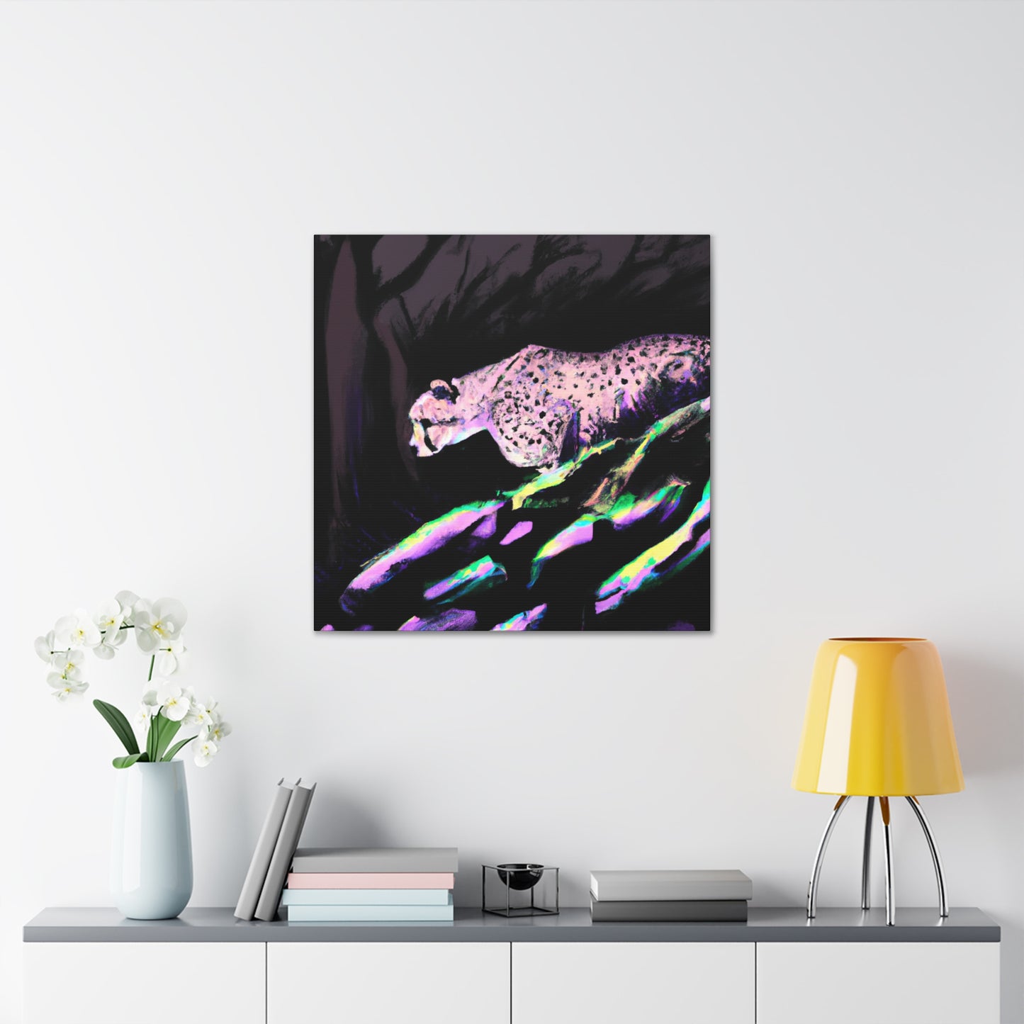 "Cheetah's Speed Vibrancy" - Canvas