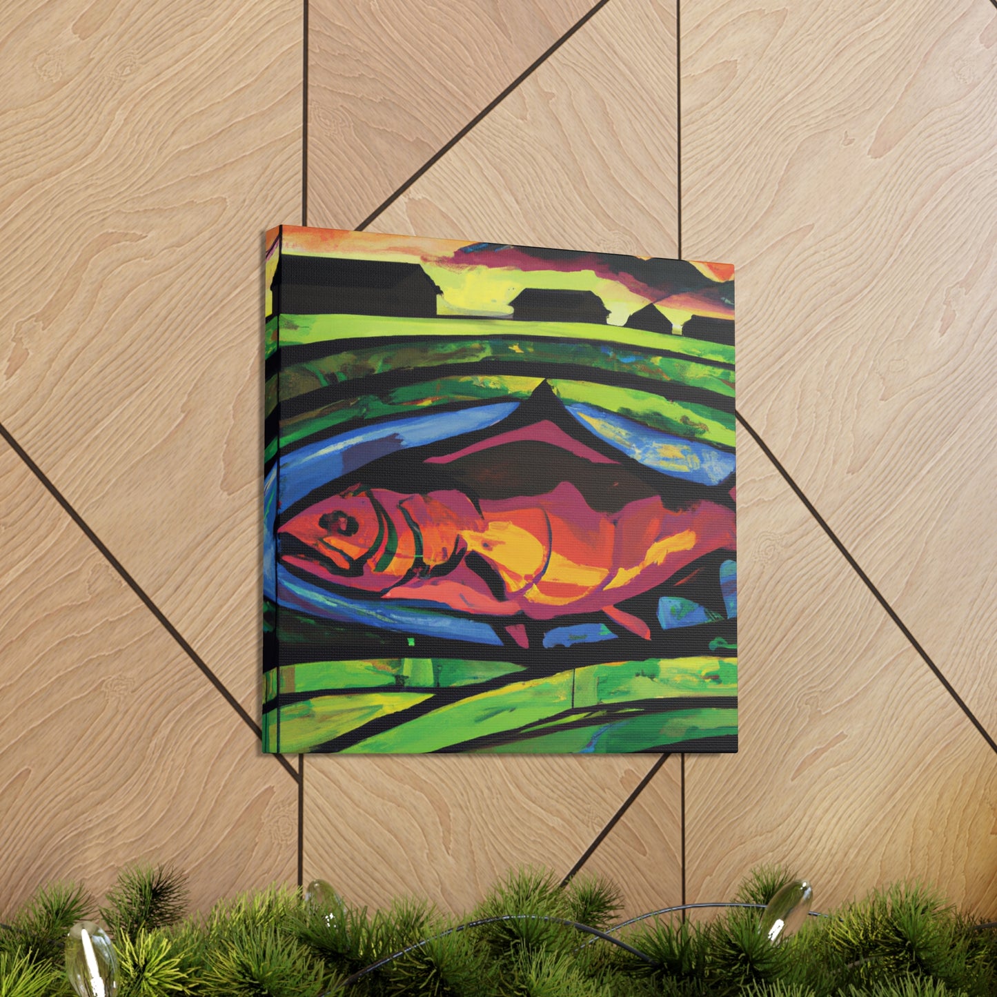 Salmon in the City - Canvas