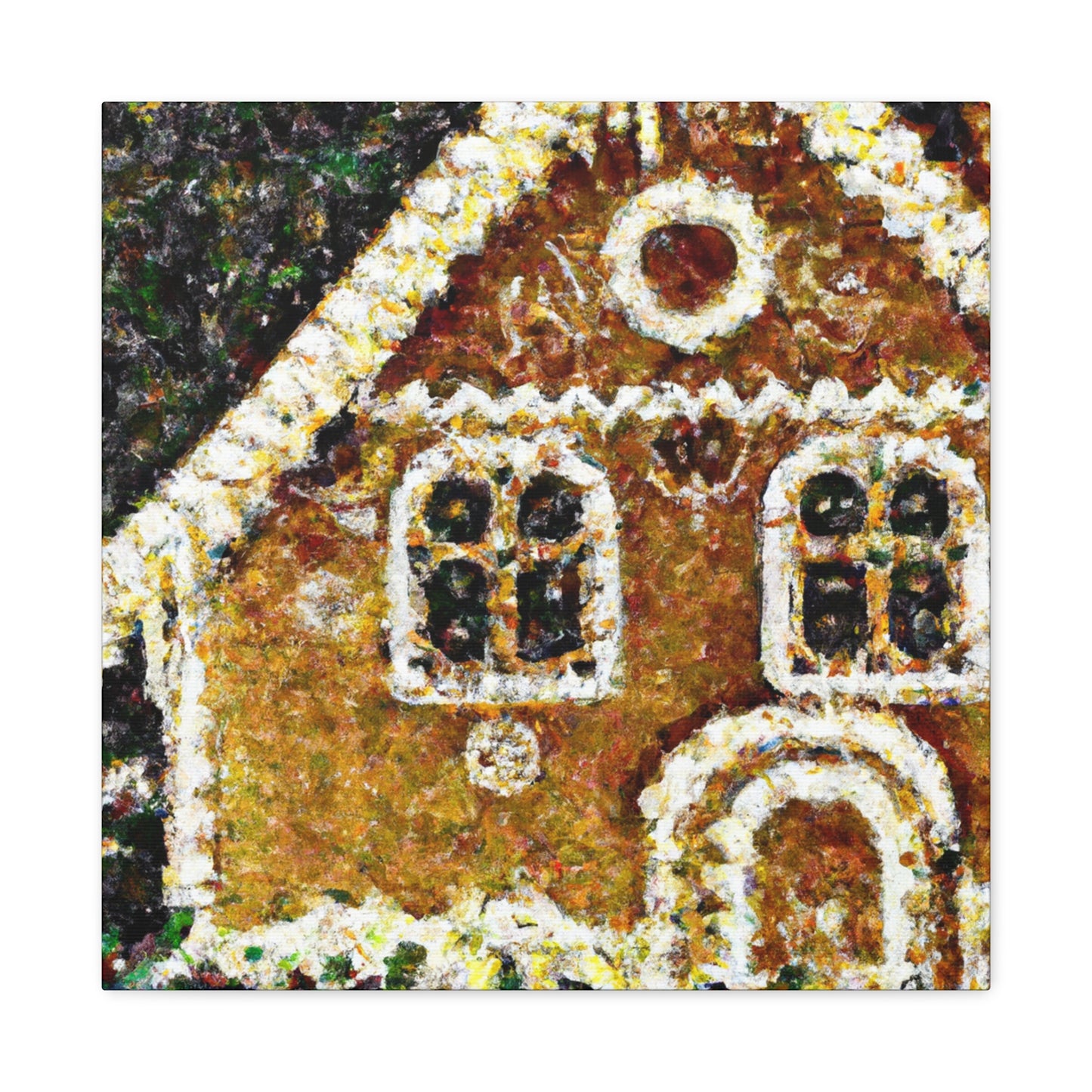 Gingerbread House Mosaic - Canvas