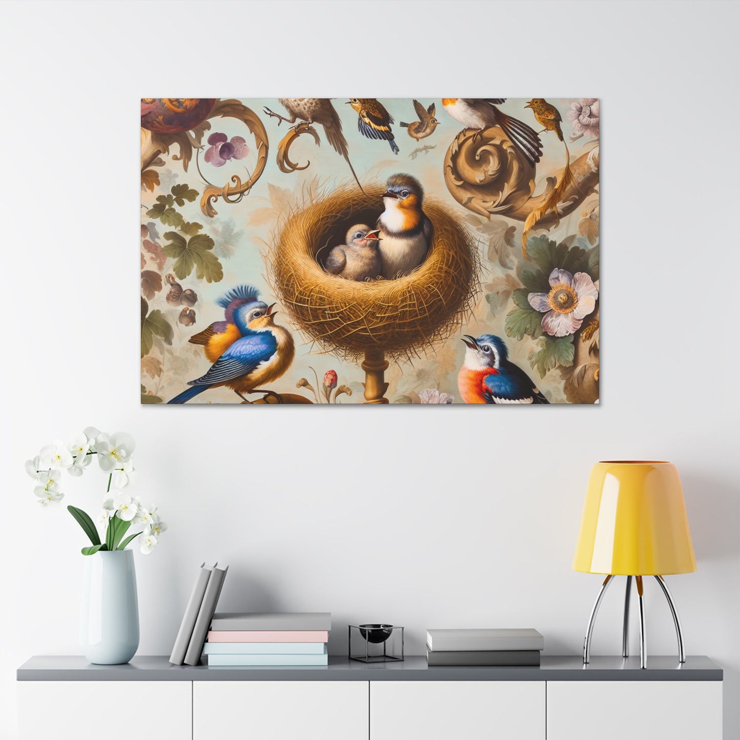 Enchanting Avian Serenade - Canvas