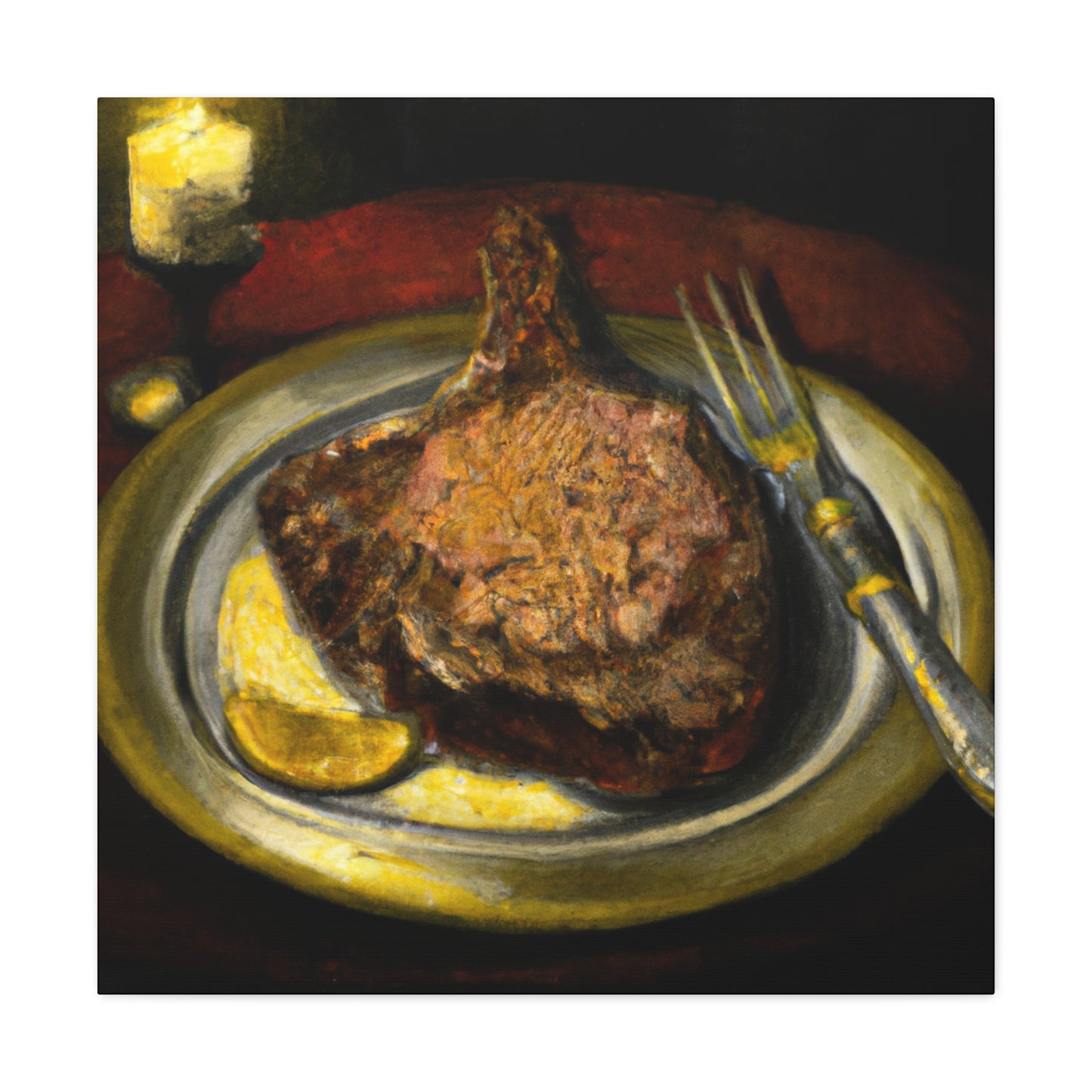 "Steak in Neoclassicism" - Canvas