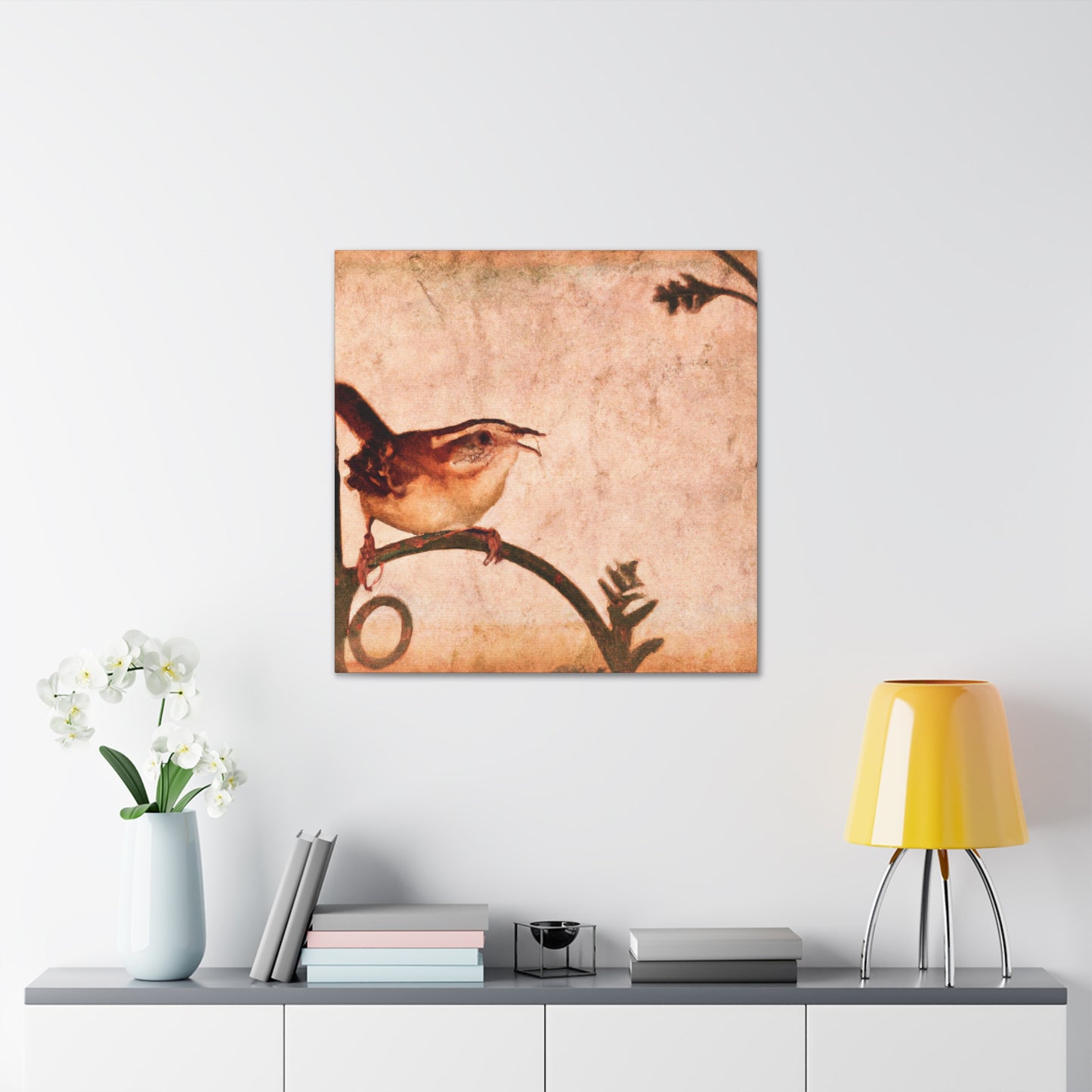 "Carolina Wren Delight" - Canvas