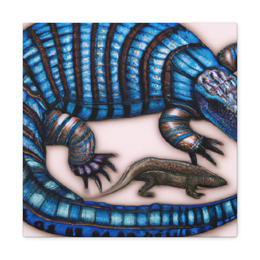 "Blue-tongued Skink Rendering" - Canvas