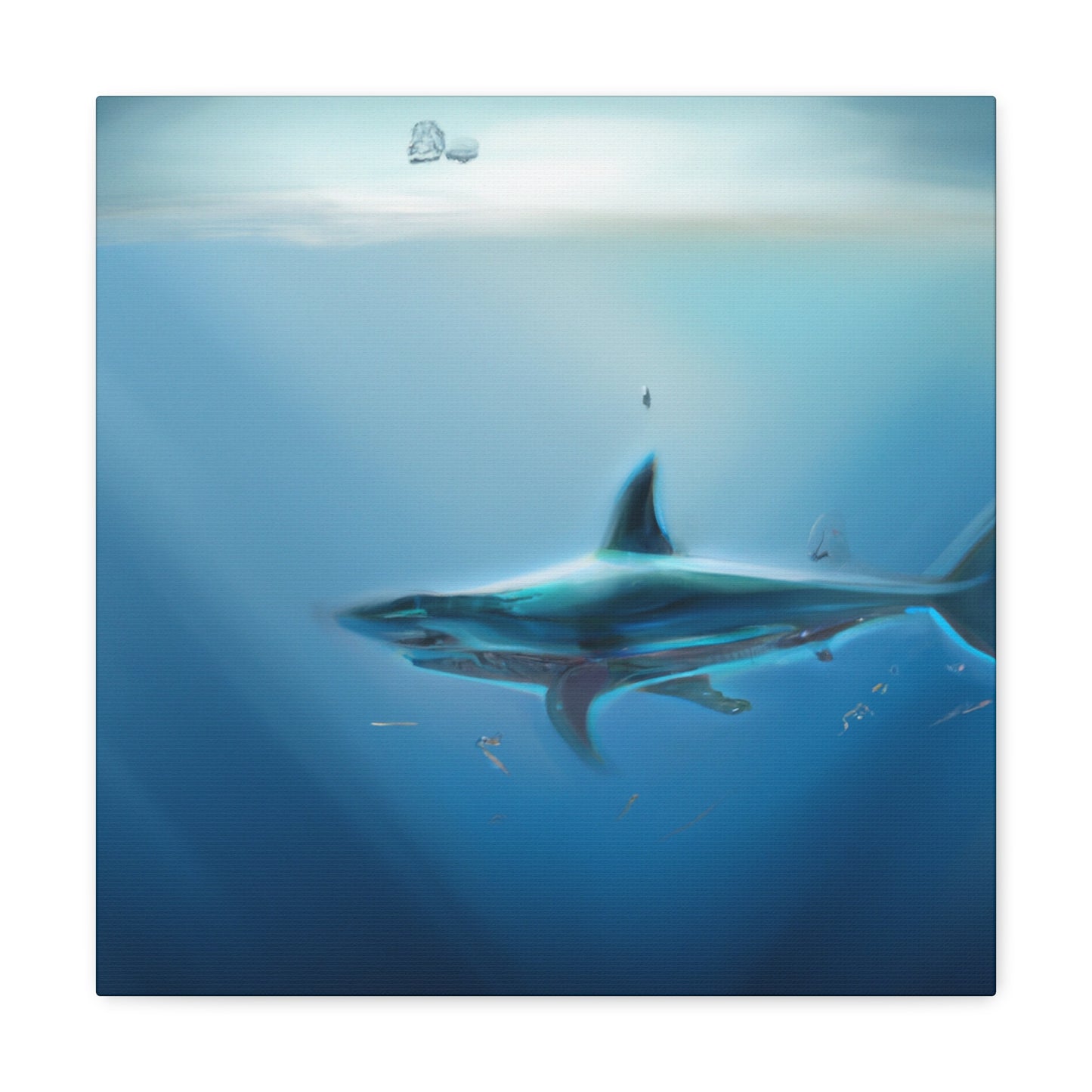 Sharks in Abstracted Light - Canvas