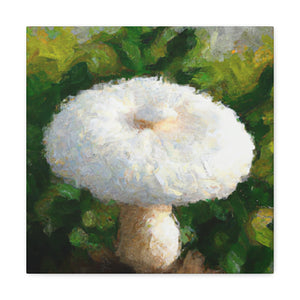 White Mushroom Brilliance - Canvas