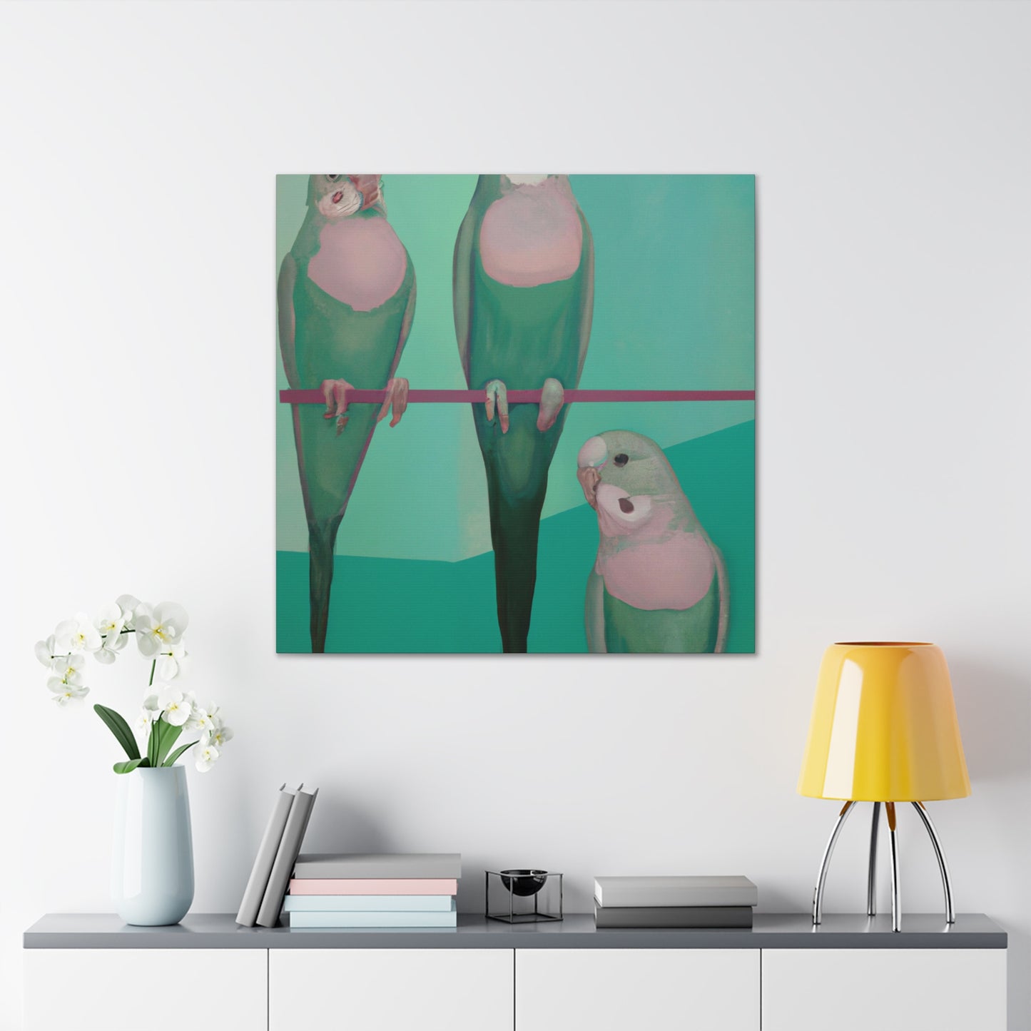 Parakeets in Twilight - Canvas