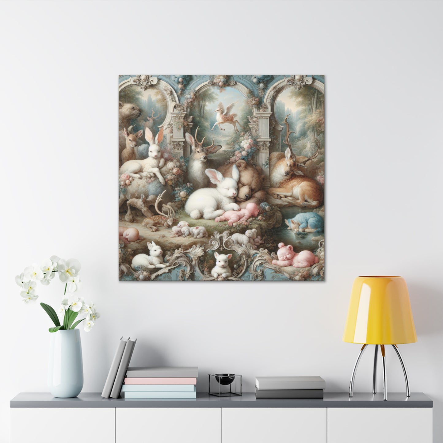 Slumbering Forest Creatures - Canvas