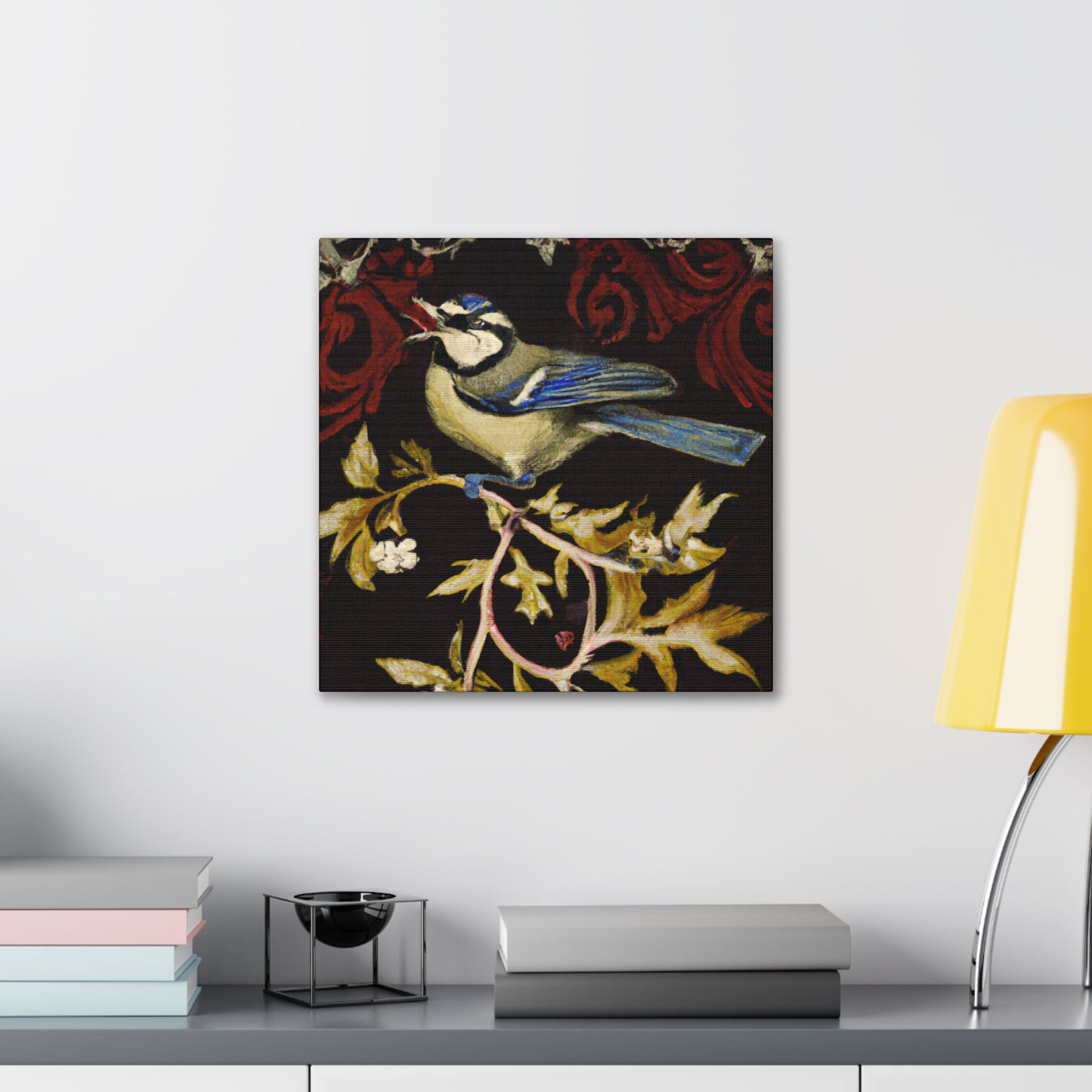 "Bubbling Bird Bouquet" - Canvas