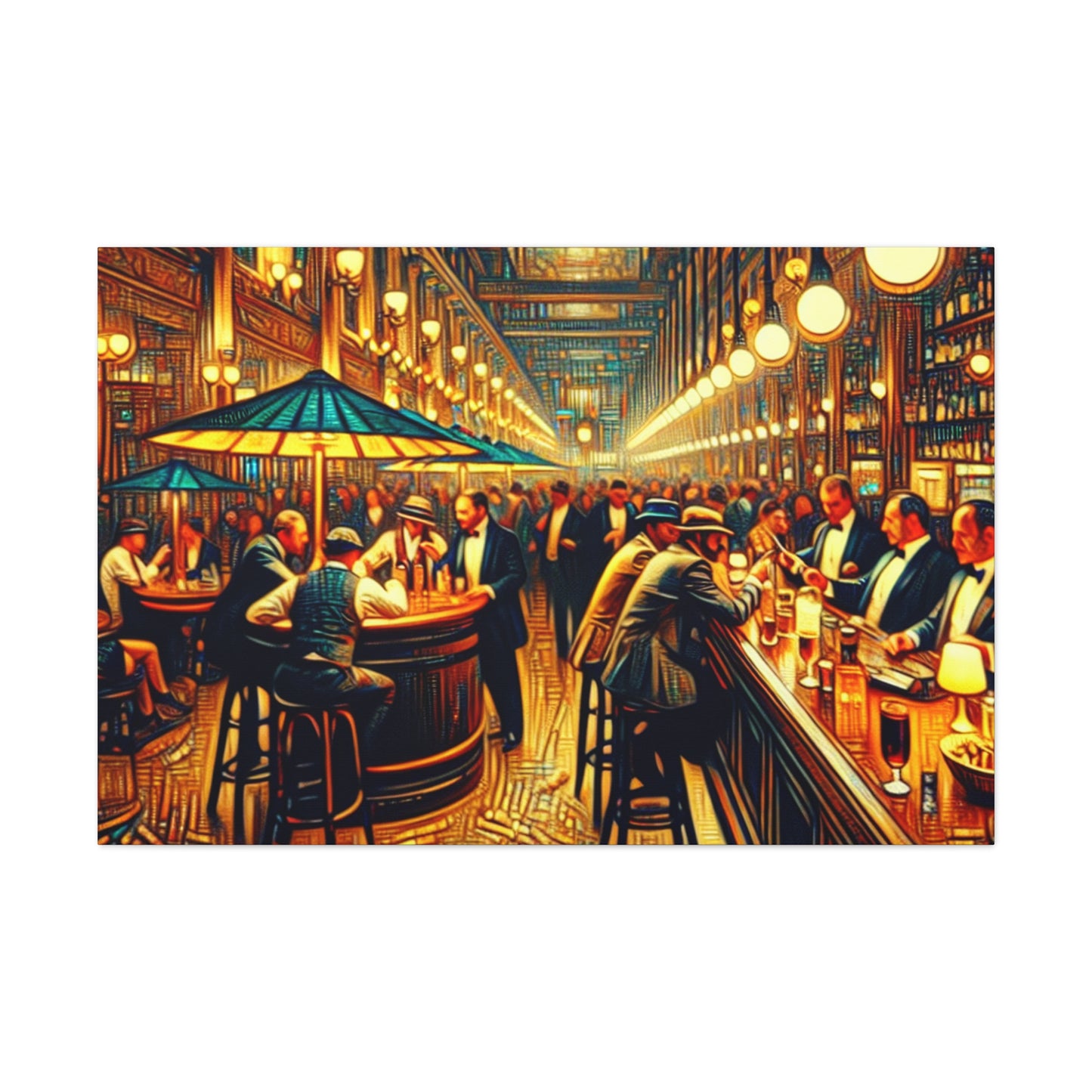 Elegant Tobacco Gathering - Canvas