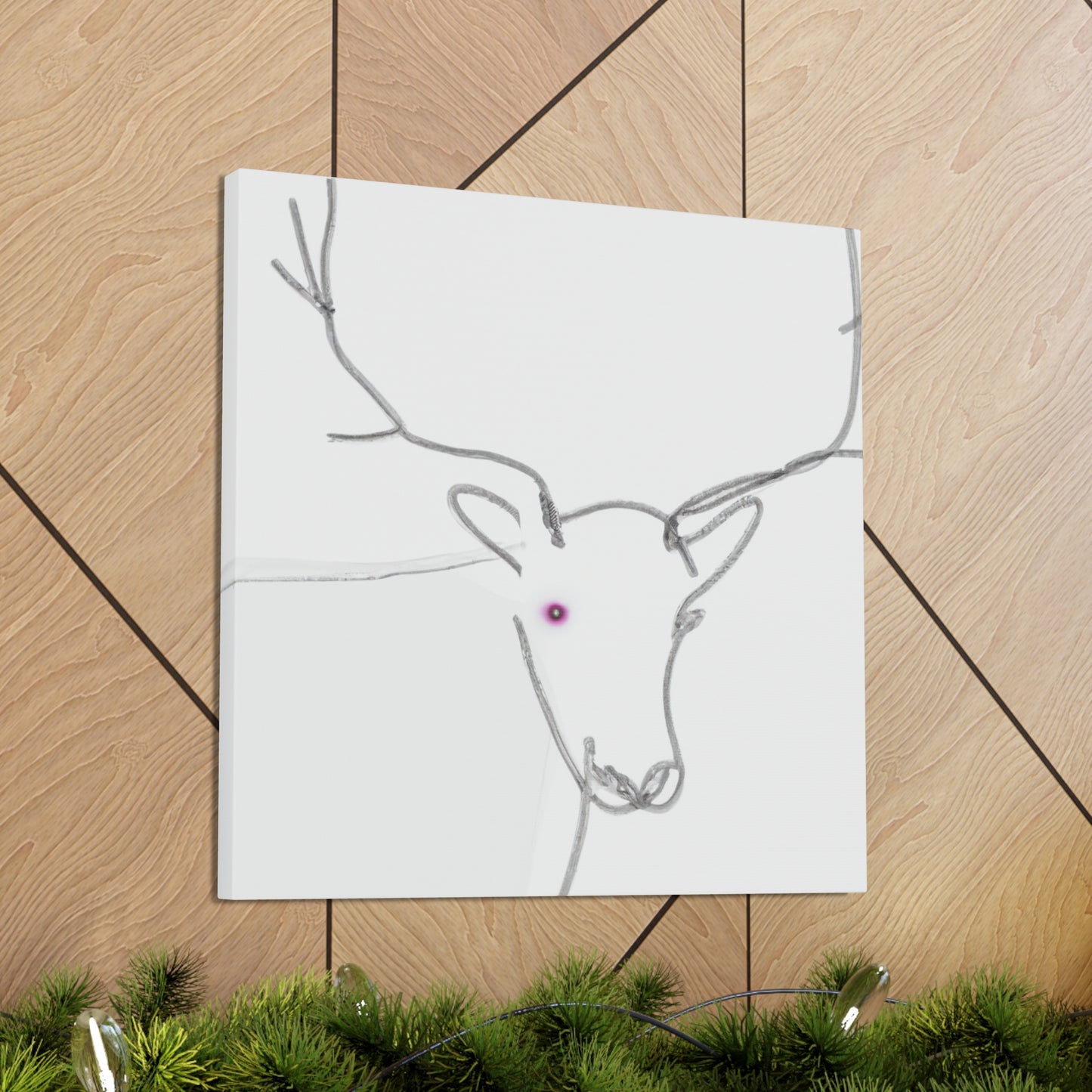 "Reindeer in Monochrome" - Canvas