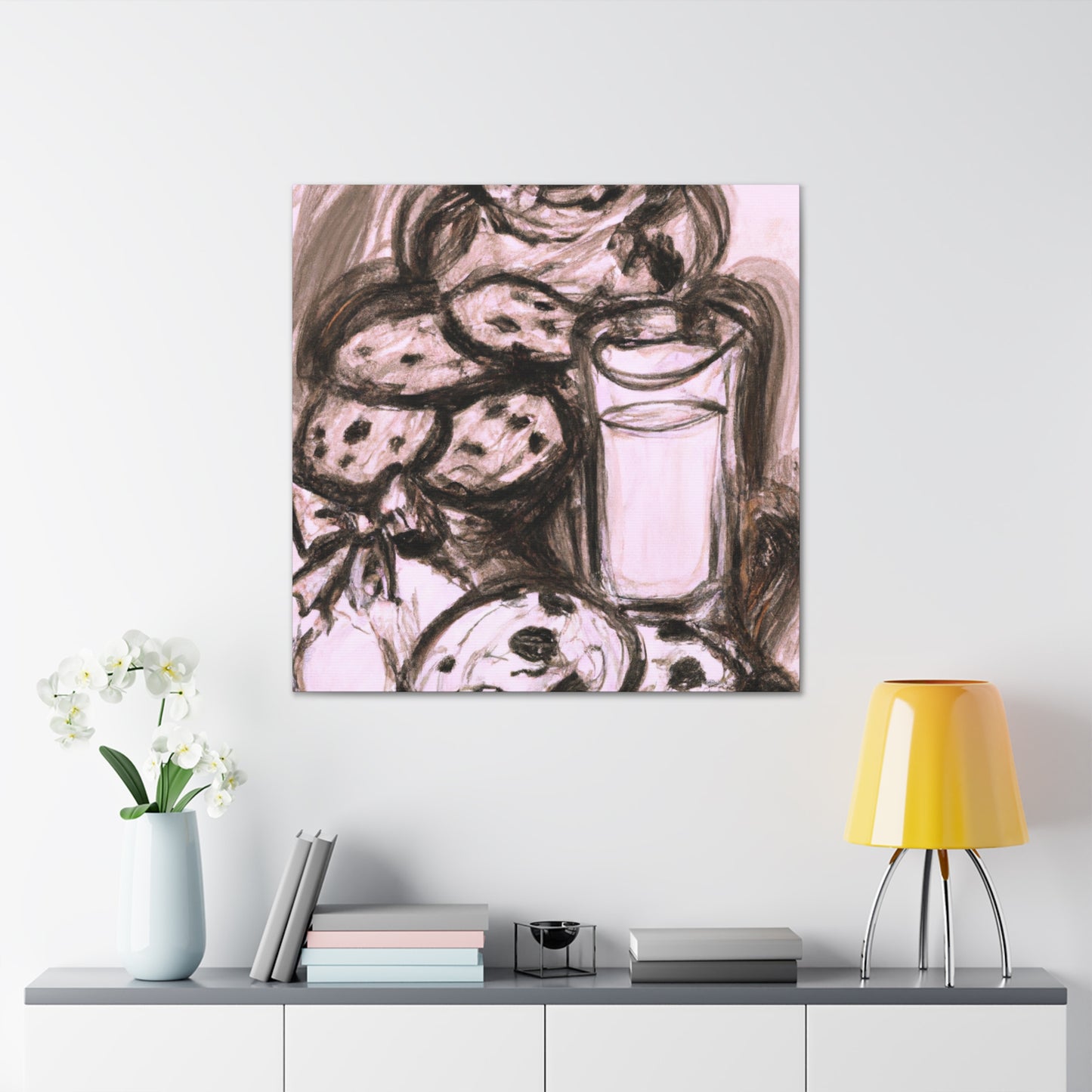 "Milk and Cookie Delights" - Canvas