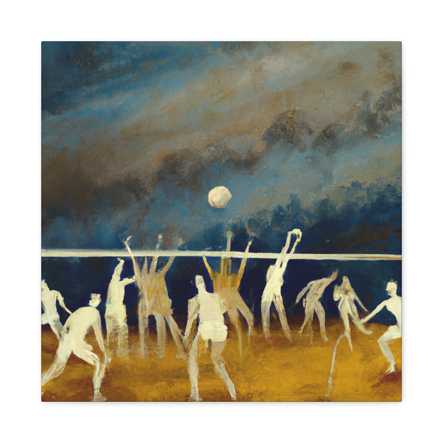 "Volleyball Vibrant Hues" - Canvas