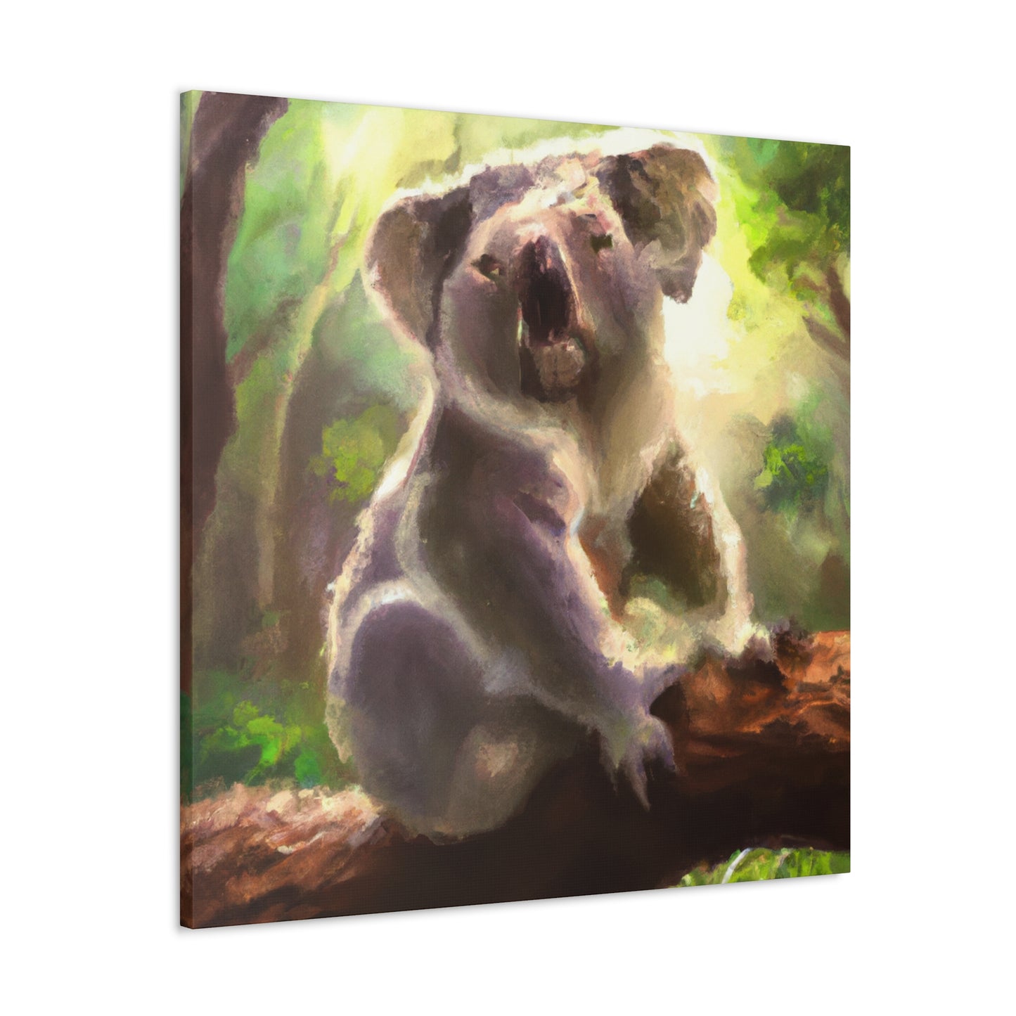 "Koala Sleepy Embrace" - Canvas