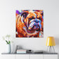 "Bulldog in Impressionism" - Canvas