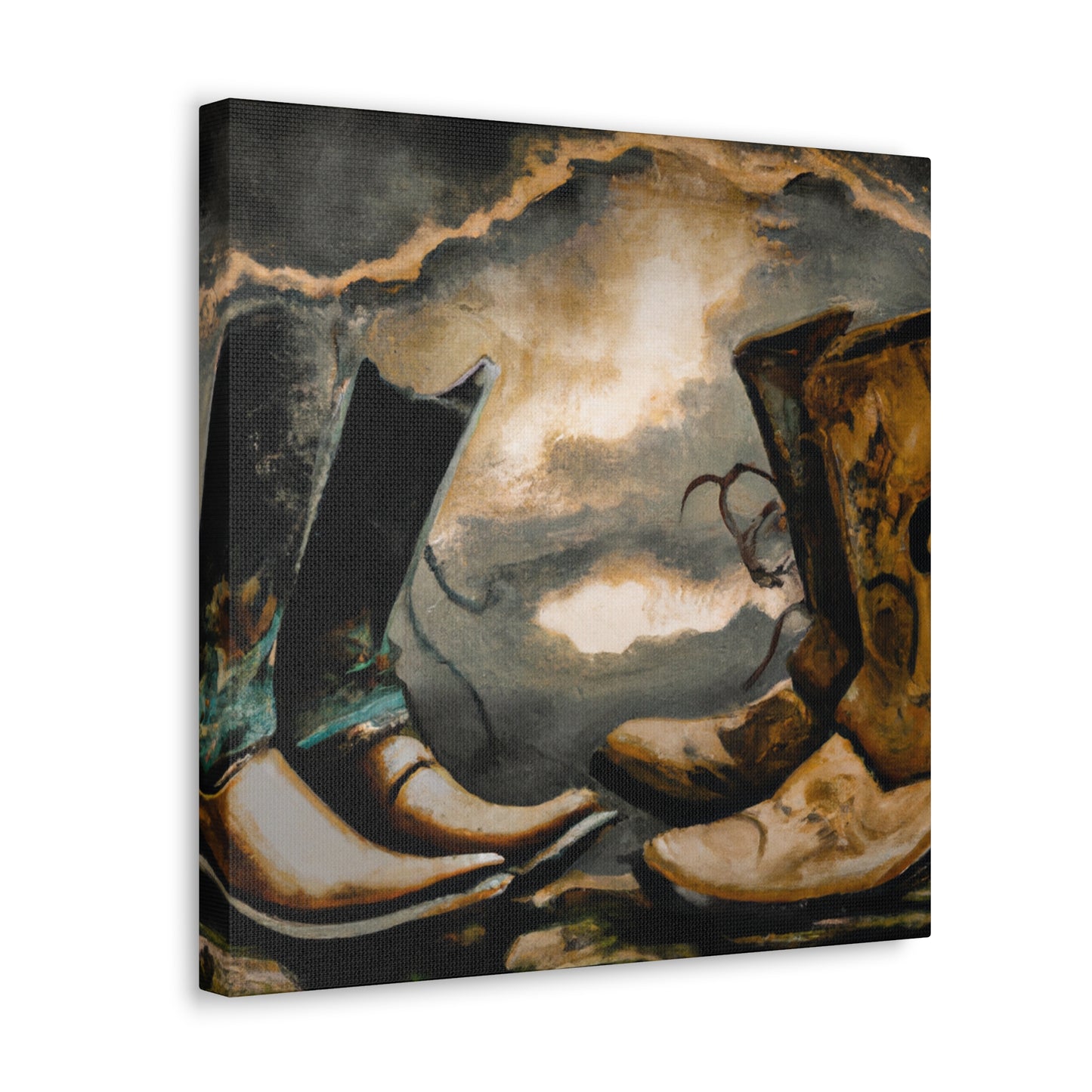 "Booted in Art Nouveau" - Canvas