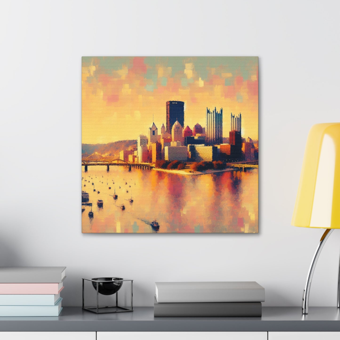 Riverside Sunsets: Pittsburgh - Canvas