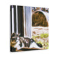 "Barn Cat Slumbering" - Canvas