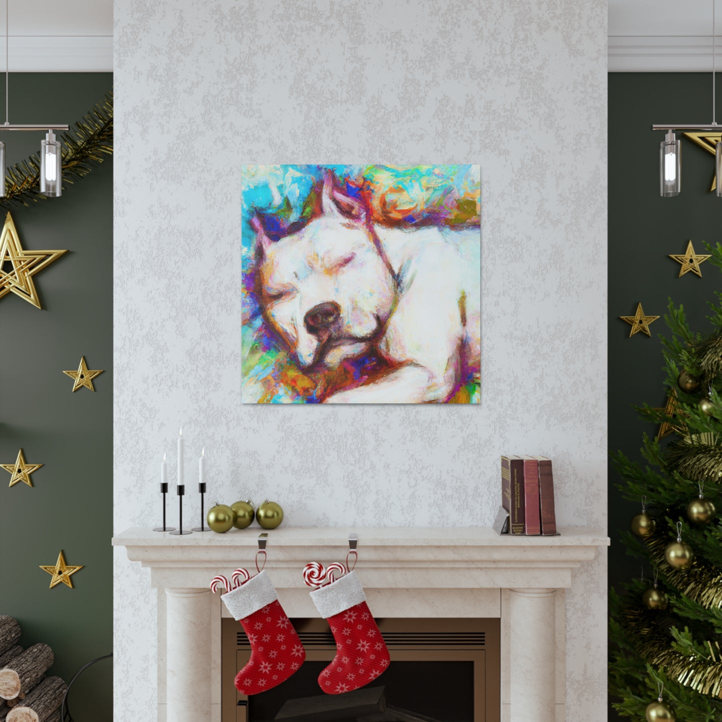 Pitbull in Impressionism - Canvas