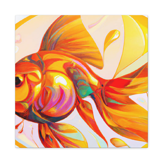 "Golden Fish Splendor" - Canvas