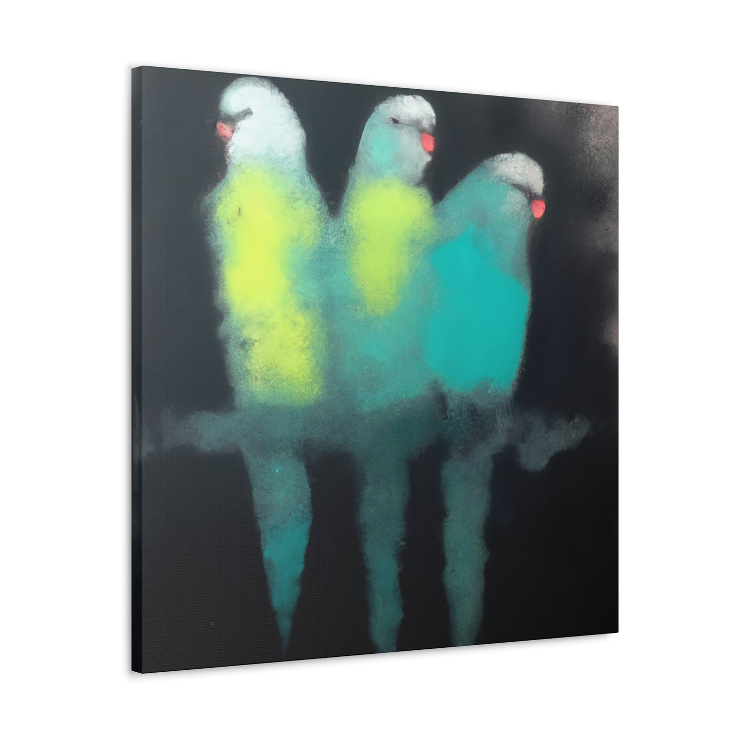 Parakeets in Abstraction - Canvas