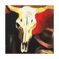 "Cow Skull Expressionism' - Canvas