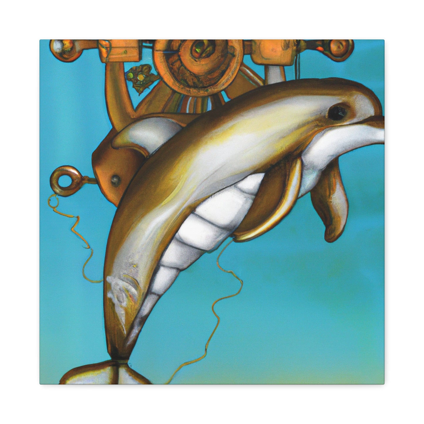 "Dolphin in Steam-Time" - Canvas