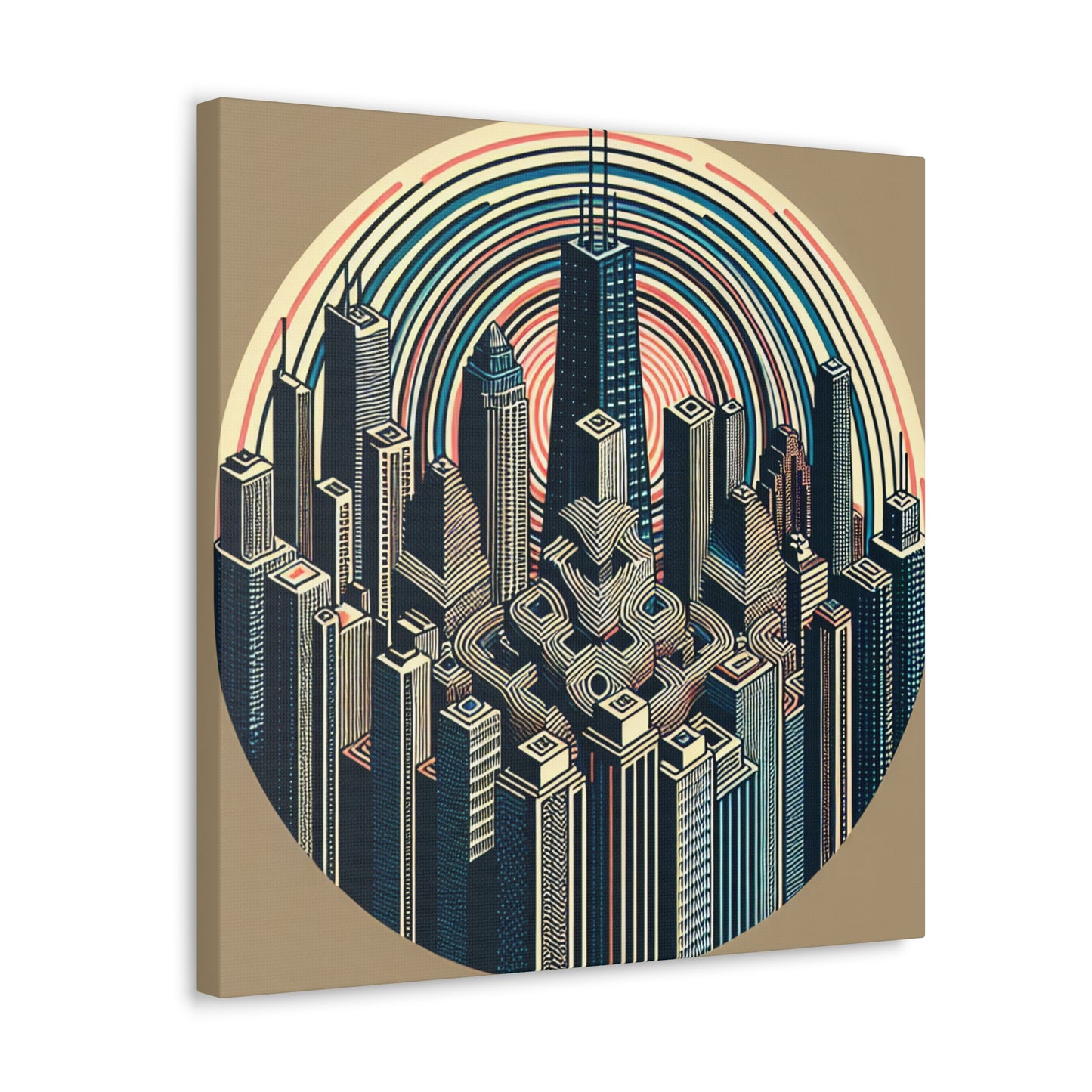 "Urban Symphony: Windy City" - Canvas